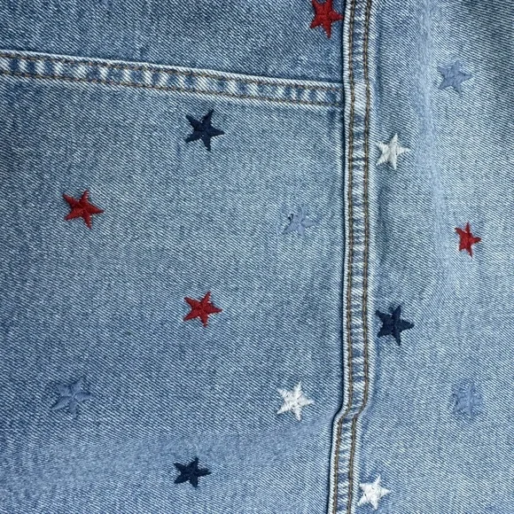 Driftwood Jeans Classic Embroidered Denim Jacket Starry Night Americana Large - Picture 14 of 16